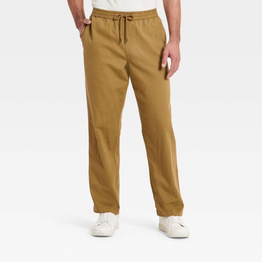 Men's Relaxed Fit Beach Pull-On Pants - Goodfellow & Co Brown XXL